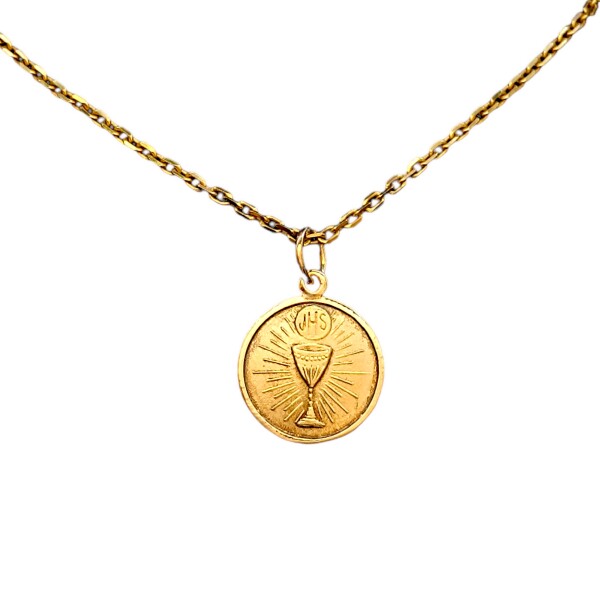 Dije Primera Comunión-Oro bajo-Sin piedra-CP8590 sinpiedra