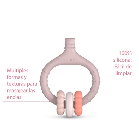 Pre-Cepillo Masajeador Encías Bebé +0m Silicona Ligero Suave Rosa