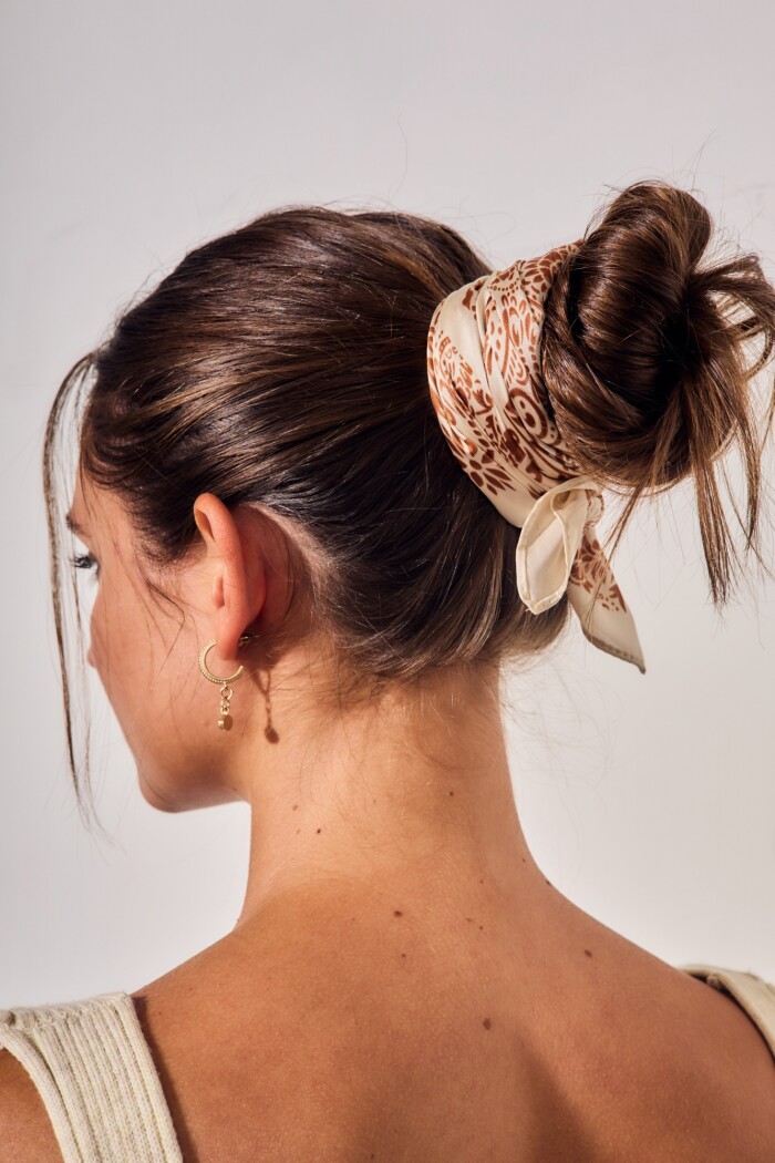Bandana Geométrica Chocolate