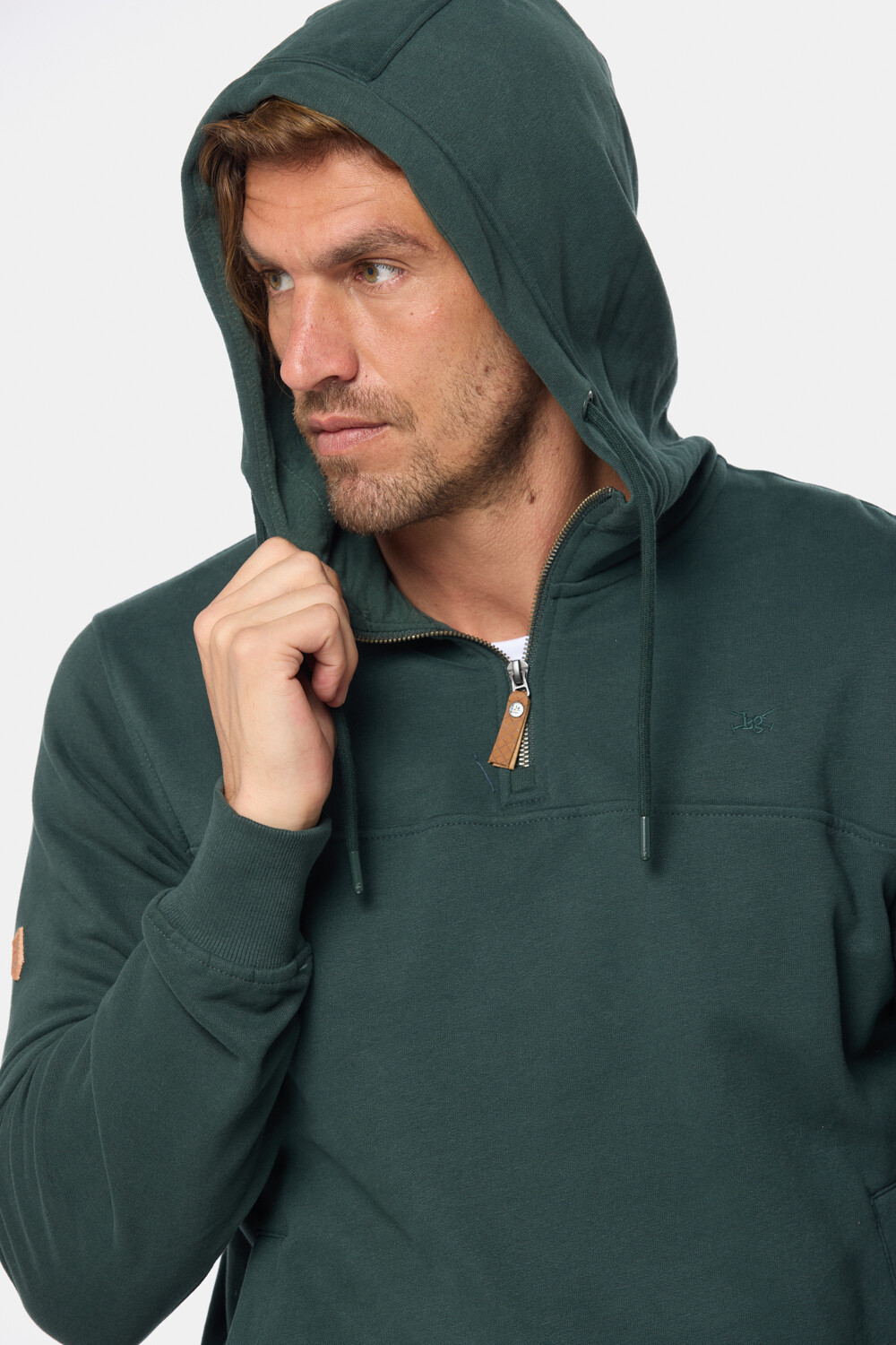 CANGURO DE FELPA MEDIO CIERRE Verde