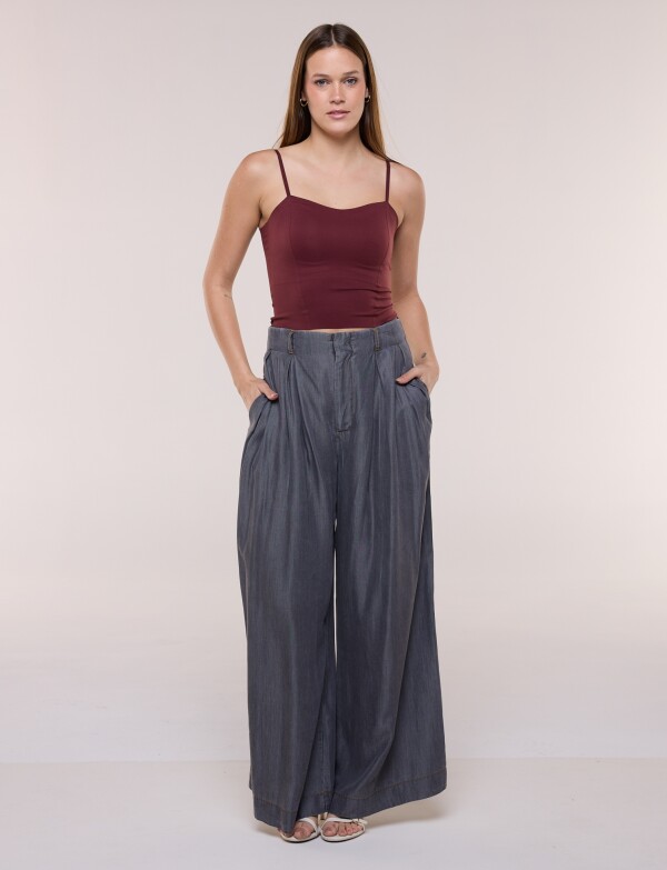 Pantalón Lyocell Wide Leg GRIS