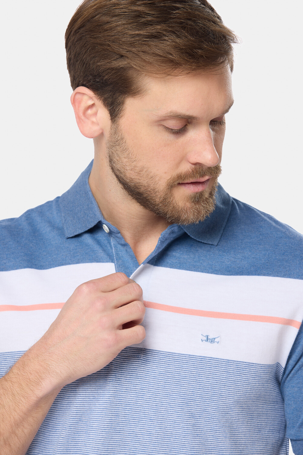 POLO JERSEY RAYADA Piedra