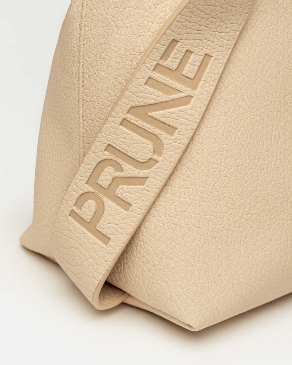 Bolso Heather en efecto cuero graneado Natural