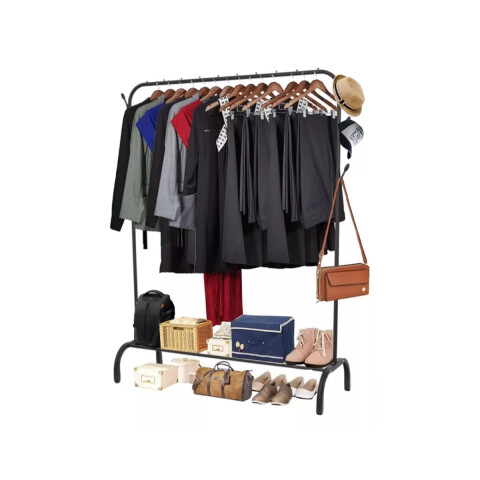 Perchero Para Ropa Con Perchas Metalicas Armario Percha Metal Organizador Estante Zapatero Imback Color Negro Perchero Para Ropa Con Perchas Metalicas Armario Percha Metal Organizador Estante Zapatero Imback Color Negro