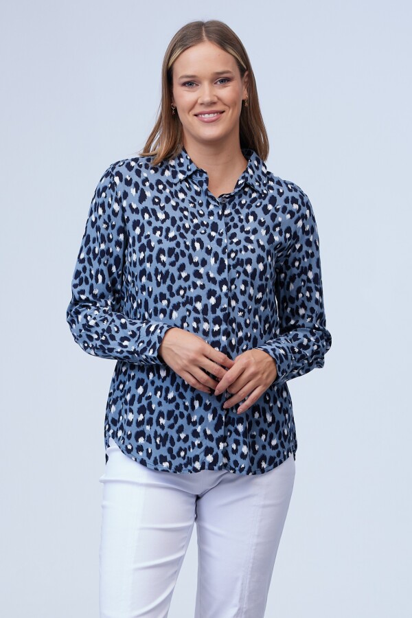 Camisa Animal Print GRIS/MULTI