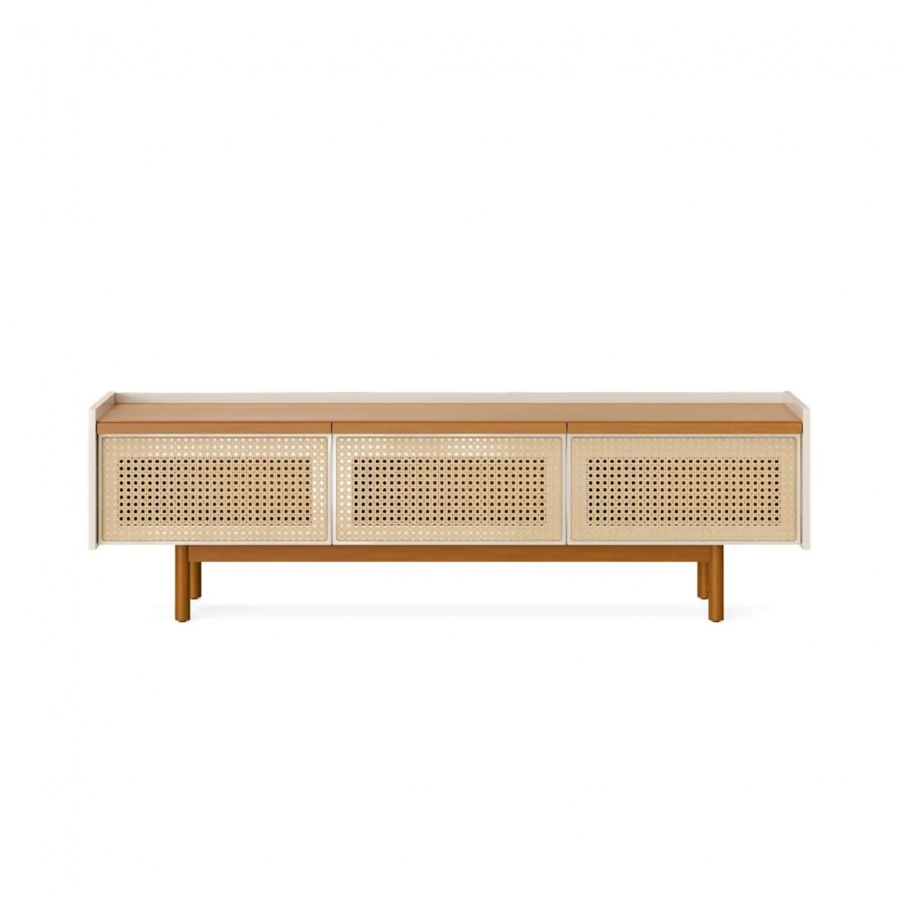 Rack de TV Dune Rattan 1.8 - Linea Manhattan Off White