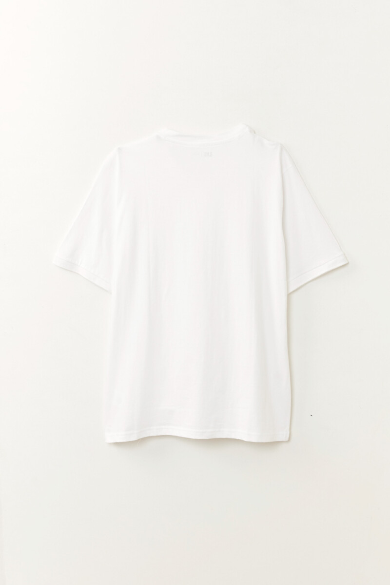 Remera botones Blanca