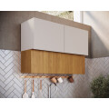 ORGANIC MÓDULO AEREO3 PUERTAS 2 NIVELES 1.20 MTS COLOR BLANCO/MADERA Organic Módulo Aereo3 Puertas 2 Niveles 1.20 Mts Color Blanco/madera