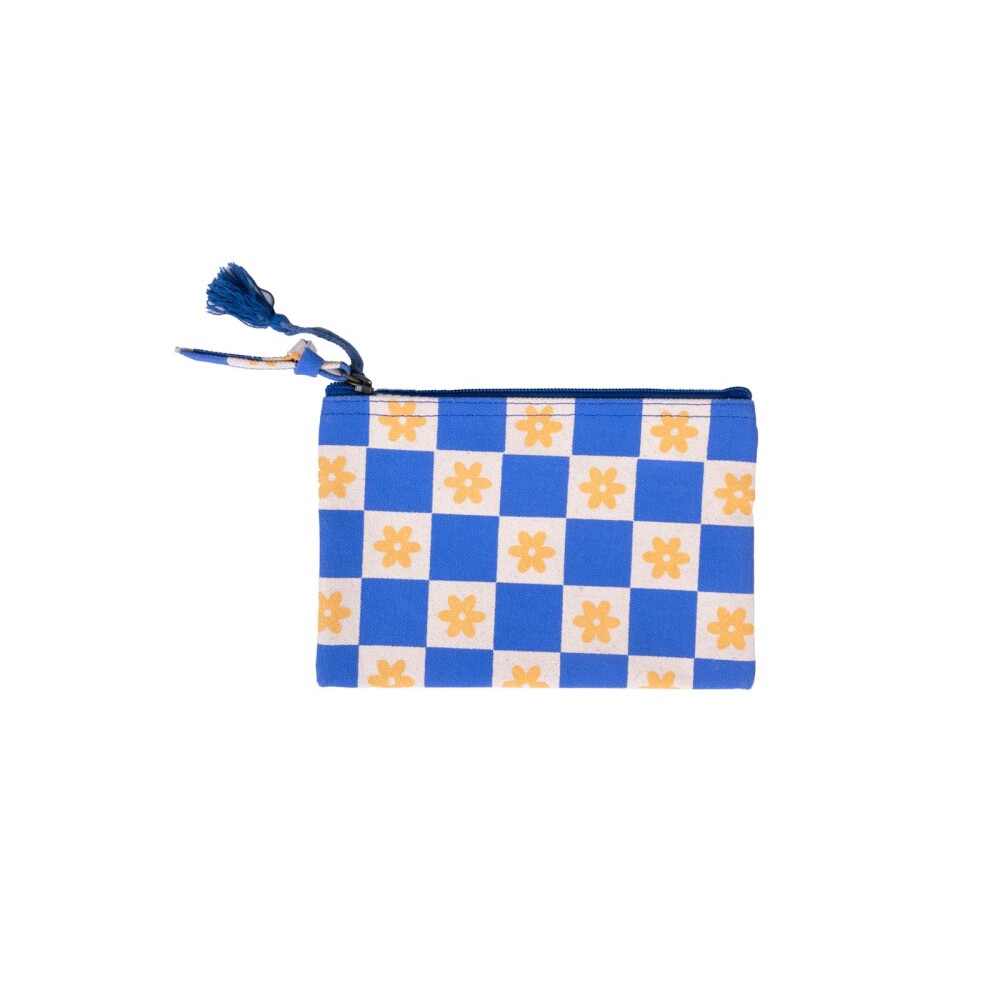 NECESSAIRE SMALL ALGODON-RECICLADO AZUL ESTAMPADO