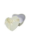 Caja Rigida Corazon 18 cm CREMA