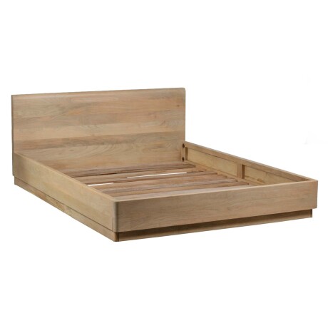 CAMA KING MADERA NATURAL-BEIGE CUARZO