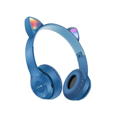 Auriculares RGB CAT Rosado Celeste Violeta Bluetooth AUX Y Tarjeta De Memoria Auriculares RGB CAT Rosado Celeste Violeta Bluetooth AUX Y Tarjeta De Memoria