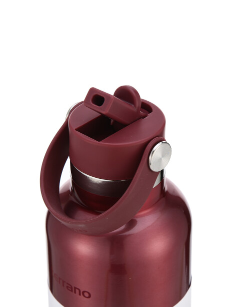 Botella Térmica con Pico 750mL. Rojo Metalizado