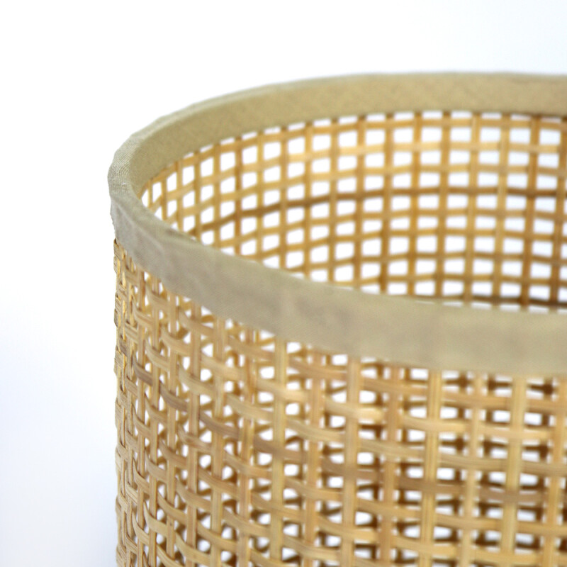 LAMPARA MIMBRE BEIGE P/MESA 15X22CM Unica
