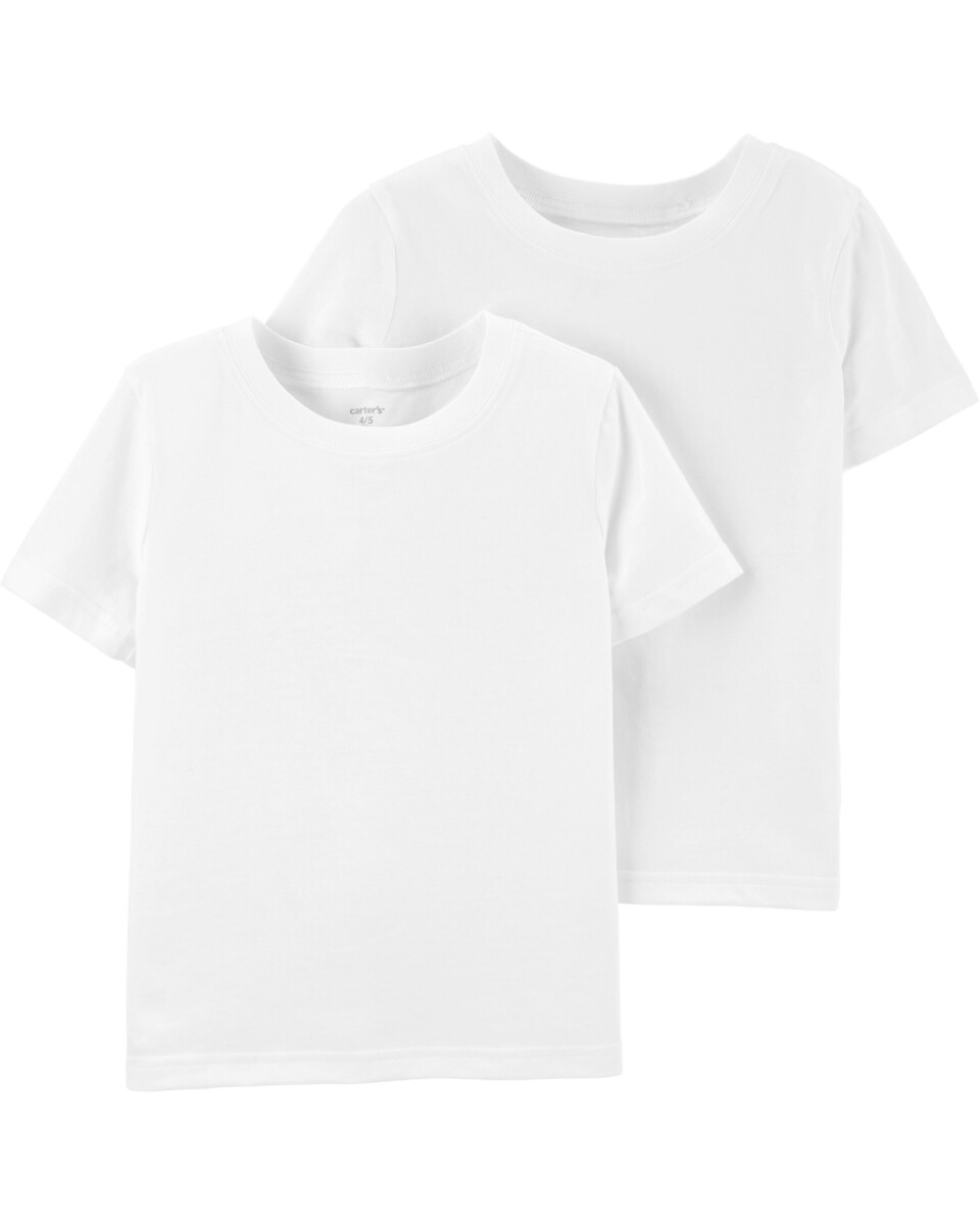 Pack dos remeras interiores de algodón manga corta 