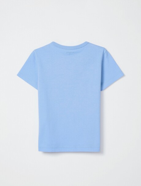 CAMISETA INFANTIL CON ESTAMPA CELESTE