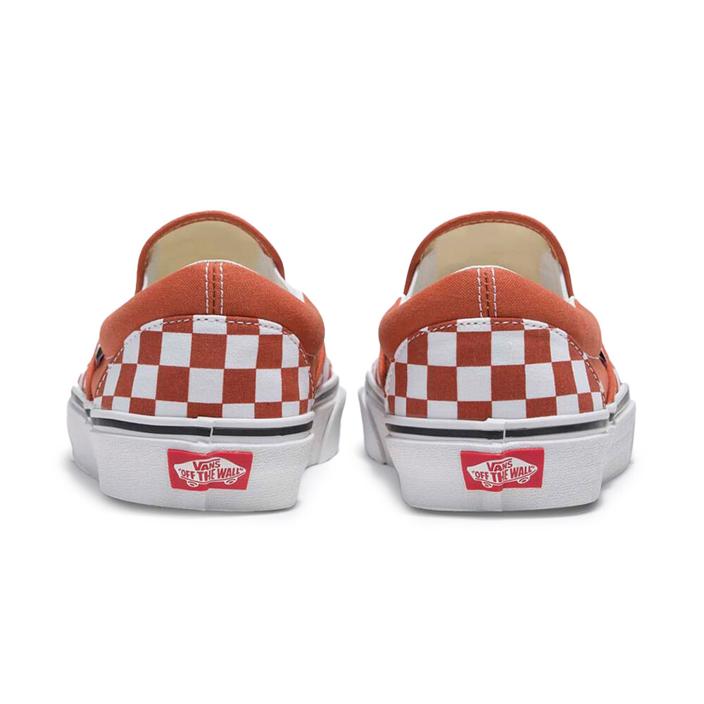 Classic Slip-On - Mujer Color Theory Checkerboard Burnt Ochre