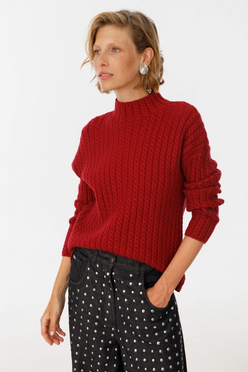 Sweater Espiral Bordeaux