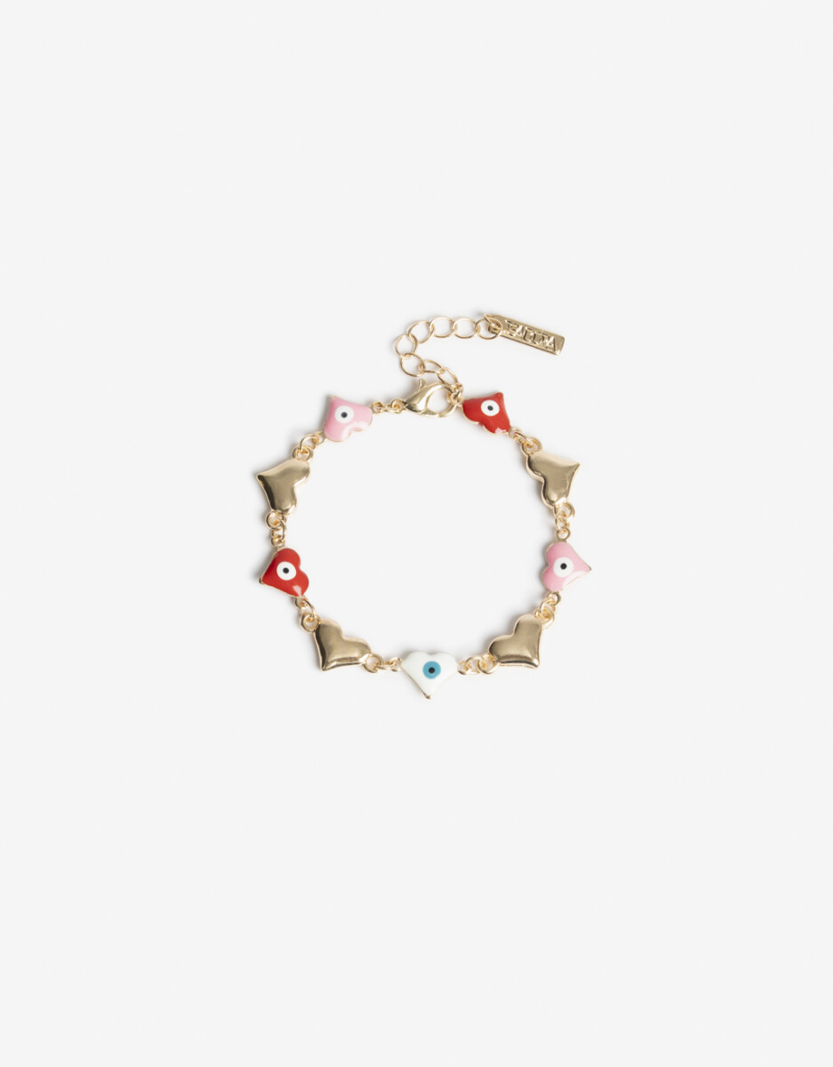 Pulsera Flexible De Corazones 