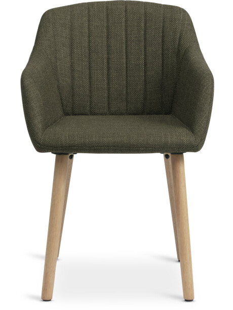 Silla de comedor ADSLEV tela verde oliva/color roble Silla de comedor ADSLEV tela verde oliva/color roble