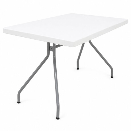Mesa Kapa Tramontina en Polipropileno c/ Patas Acero Int/Ext Blanco