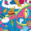 Poster para completar con stickers Kawaii