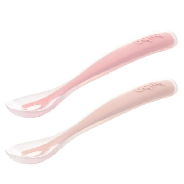 Set x2 cucharas silicona Fases 1 y 2 BUBA rosa