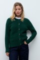 Cardigan estructuras rombos verde ingles