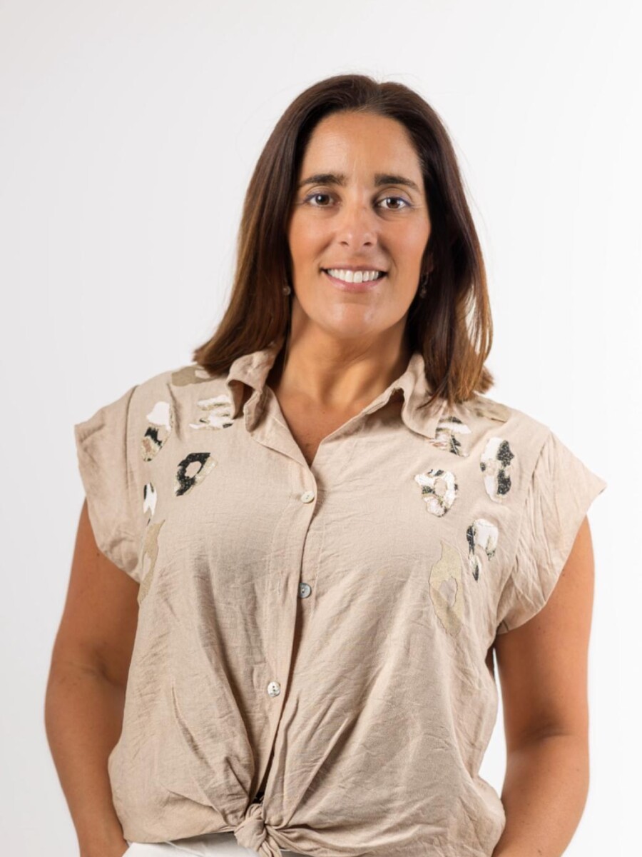 Camisa viscosa con print Camisa viscosa con print