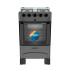Cocina Enxuta 4 Hornallas Y Horno Supergas Termocupla GRIS