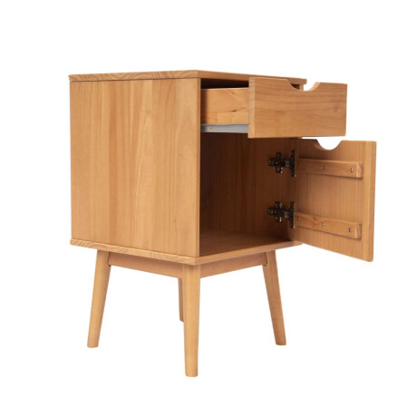 Mesa de Luz 1 puerta 1 cajion Li­nea Niordica Roble