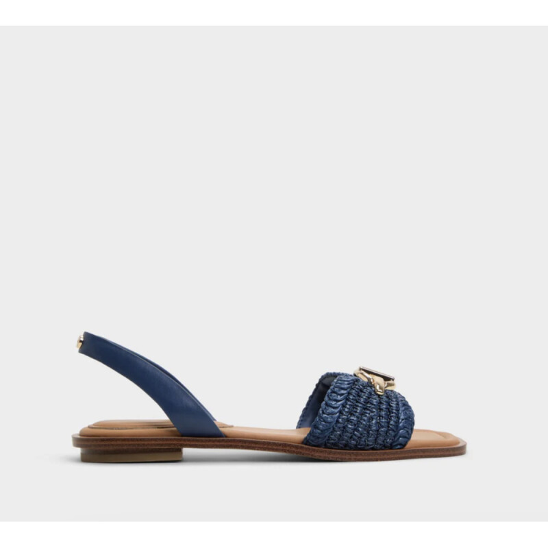 GOASSI GOLD TEXTILE NAVY SUEDE