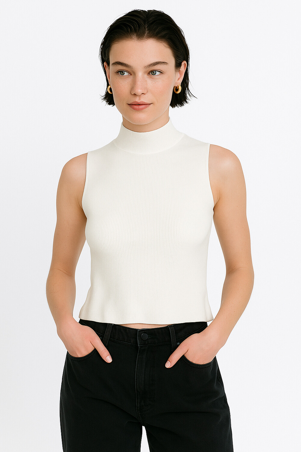 Musculosa Poile Marfil / Off White
