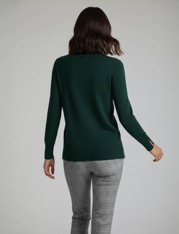 Polera Basica VERDE OSCURO