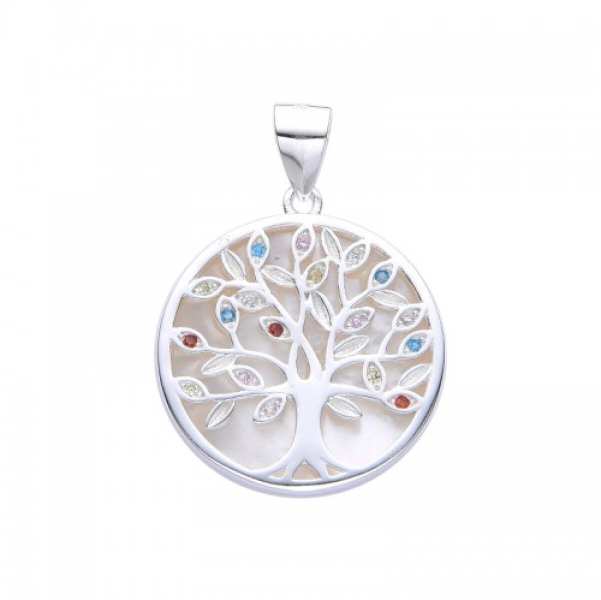 Dije de plata 925 con cironias y nácar, ÁRBOL DE LA VIDA. 