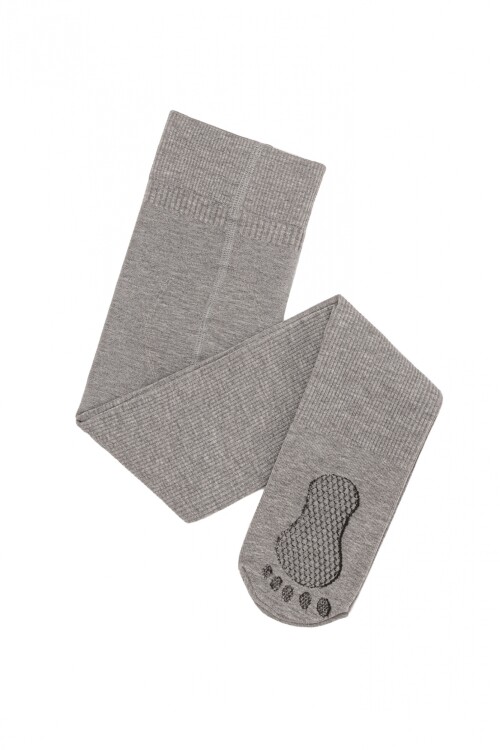 Media Infantil de Algodón Gris Oscuro