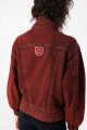 Campera Grunge Bordeaux