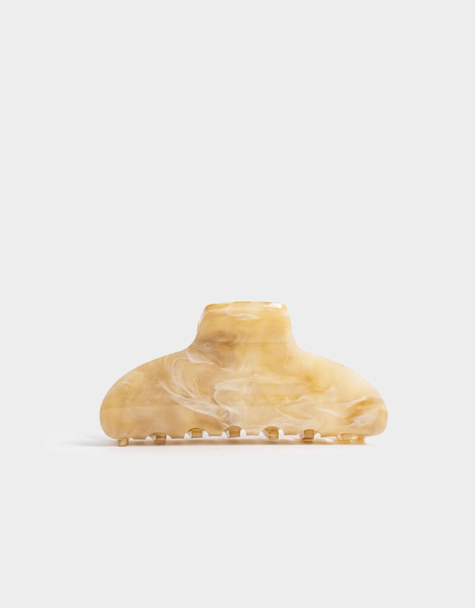 Broche De resina - Blanco Crudo 