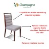SILLA MADERA CLARA - TAPIZADO PU COLOR TIZA SILLA MADERA CLARA - TAPIZADO PU COLOR TIZA