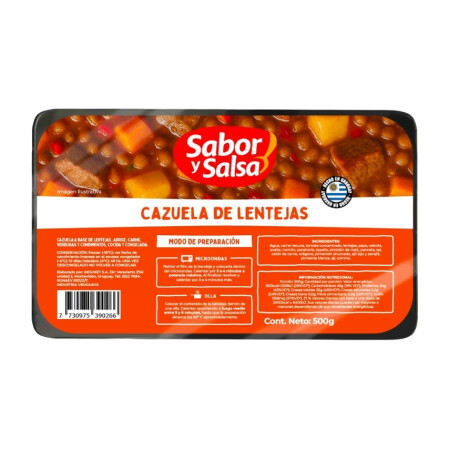 Cazuela de lentejas 500 g Cazuela de lentejas 500 g