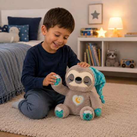 Oso Perezoso de peluche con ruido blanco, luces y movimiento Sc