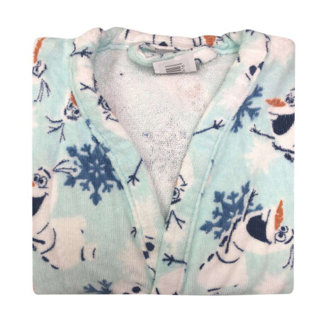 Bata de Baño Infantil Velour Frozen Talle P al G Celeste