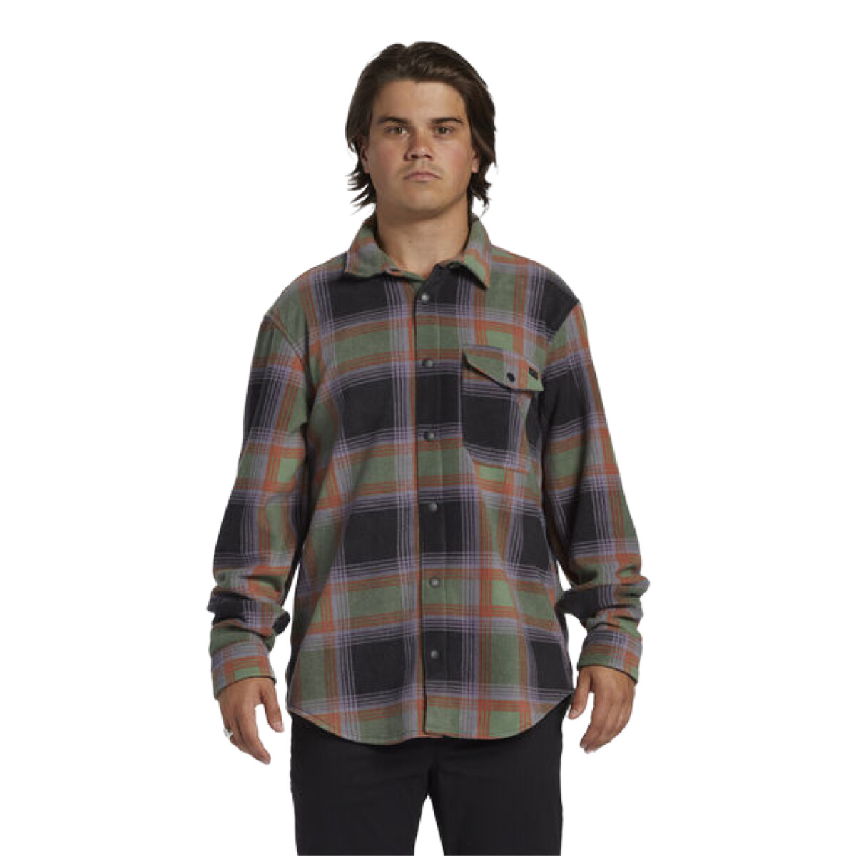 Camisa Ml Billabong Furnace Flannel - Patron 