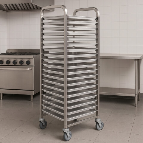 Carro Gavillar 16 Niveles para Bandejas Gastronómicas 1/1 Carro Gavillar 16 Niveles para Bandejas Gastronómicas 1/1