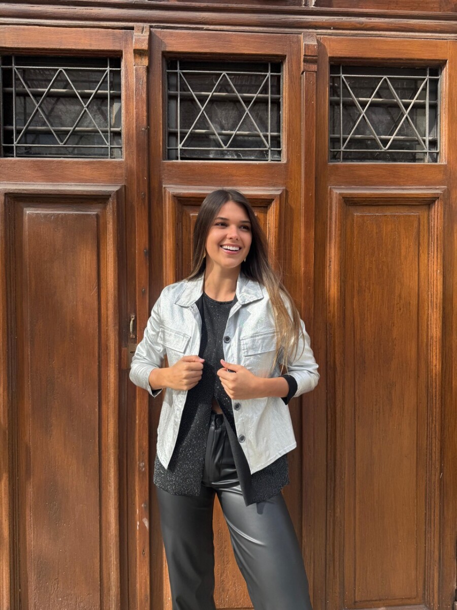 Chaqueta metalizada - Plata 