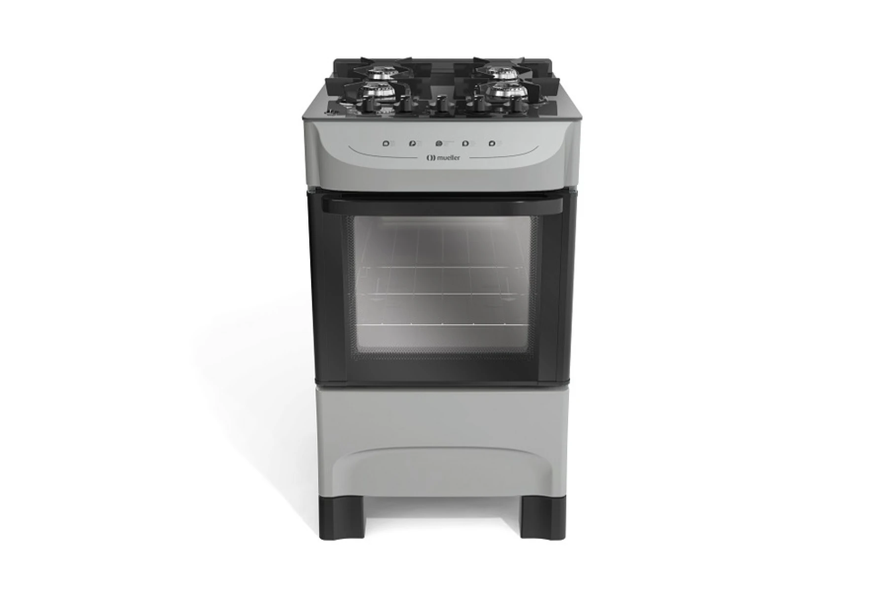 Cocina a Gas 4H Mueller Hamburgo Titanio / Plata 