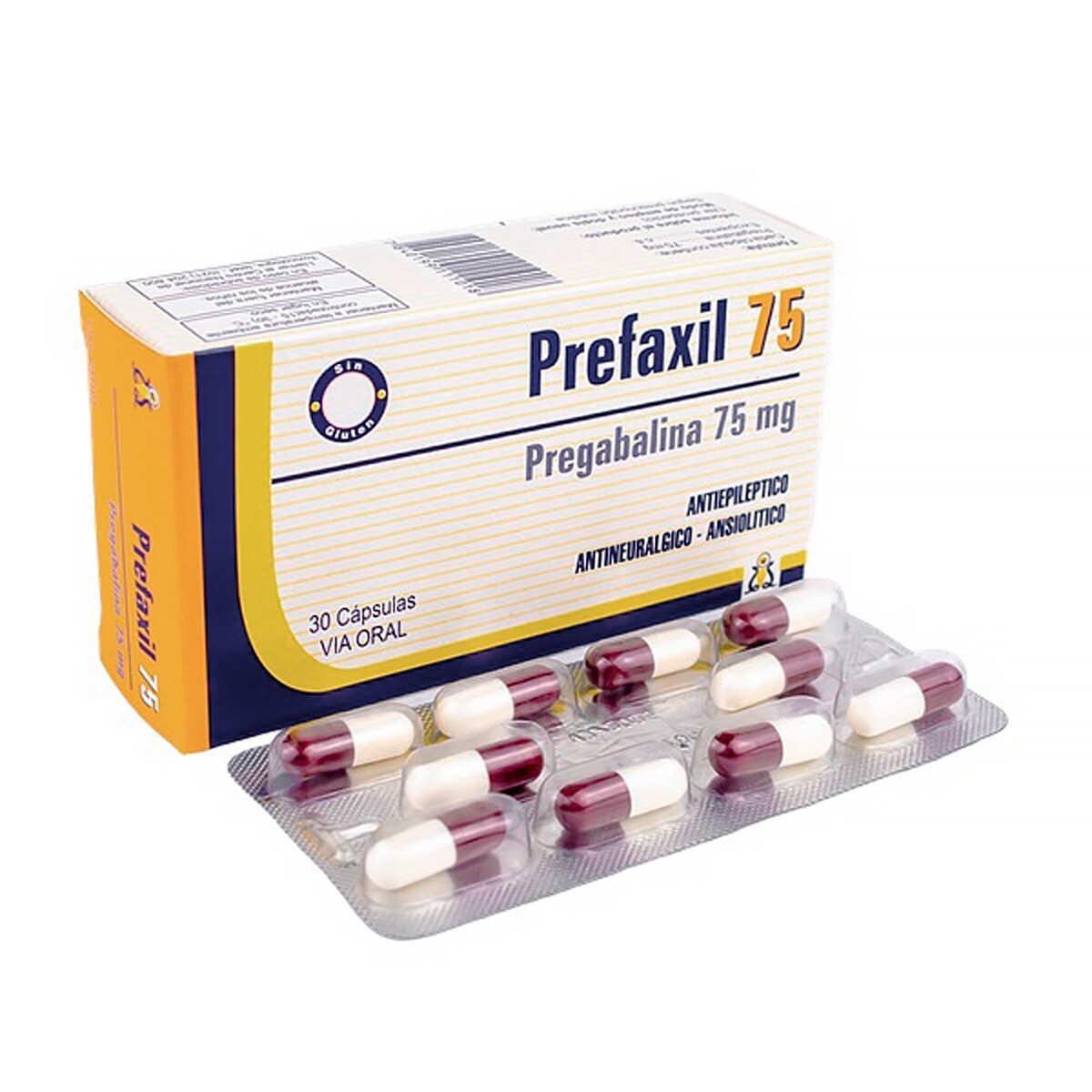 PREFAXIL 75 MG CJ X 30 CÁPS. 