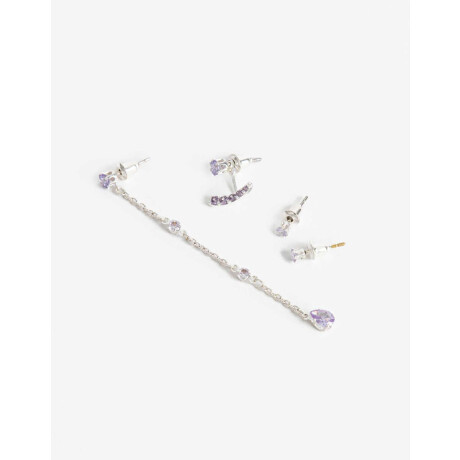 Aros Colgantes Largos Cubic zirconia Plateado