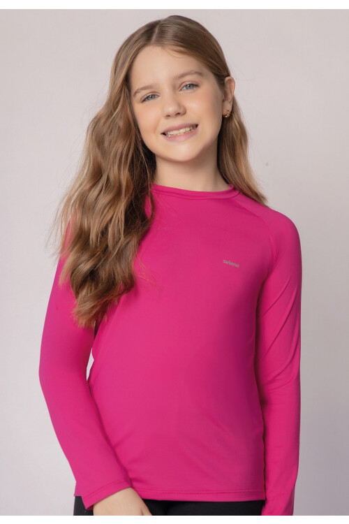 REMERA FILTRO UV50+ UNISEX FUCSIA