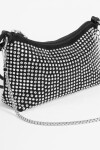 Cartera fiesta strass plateado